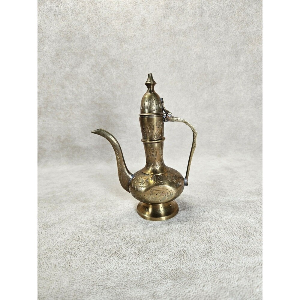 Vintage Brass Ewer 6" Height Small Decorative Pitcher Decoration Made in India
